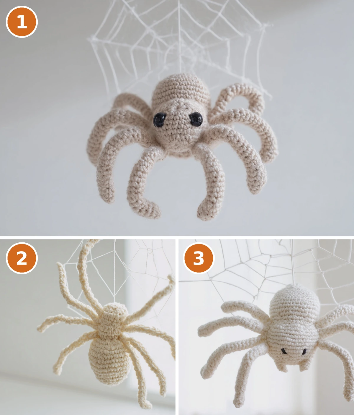 Visual representations of easy crochet Halloween amigurumi ideas.